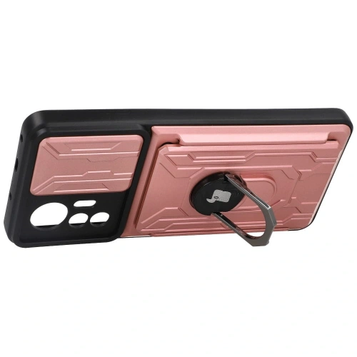 Kup Bizon Case Camshield Card Slot Ring Xiaomi 12 Lite roz deschis - BIZ1910 - {ean13} - Sklep Home Screen