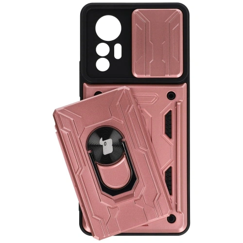 Kup Bizon Case Camshield Card Slot Ring Xiaomi 12 Lite roz deschis - BIZ1910 - {ean13} - Sklep Home Screen