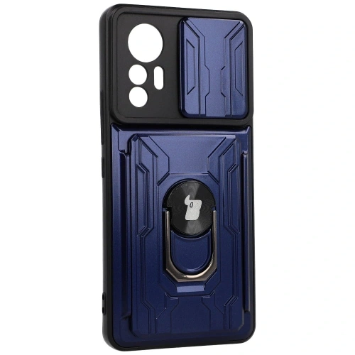 Kup Bizon Case Camshield Card Slot Ring Xiaomi 12 Lite albastru închis - BIZ1911 - {ean13} - Sklep Home Screen