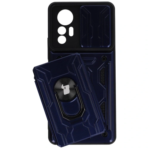 Kup Bizon Case Camshield Card Slot Ring Xiaomi 12 Lite albastru închis - BIZ1911 - {ean13} - Sklep Home Screen