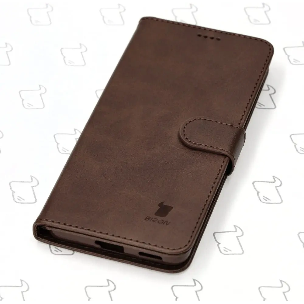 Etui Bizon Case Wallet do Xiaomi 12 Lite ciemnobrązowe