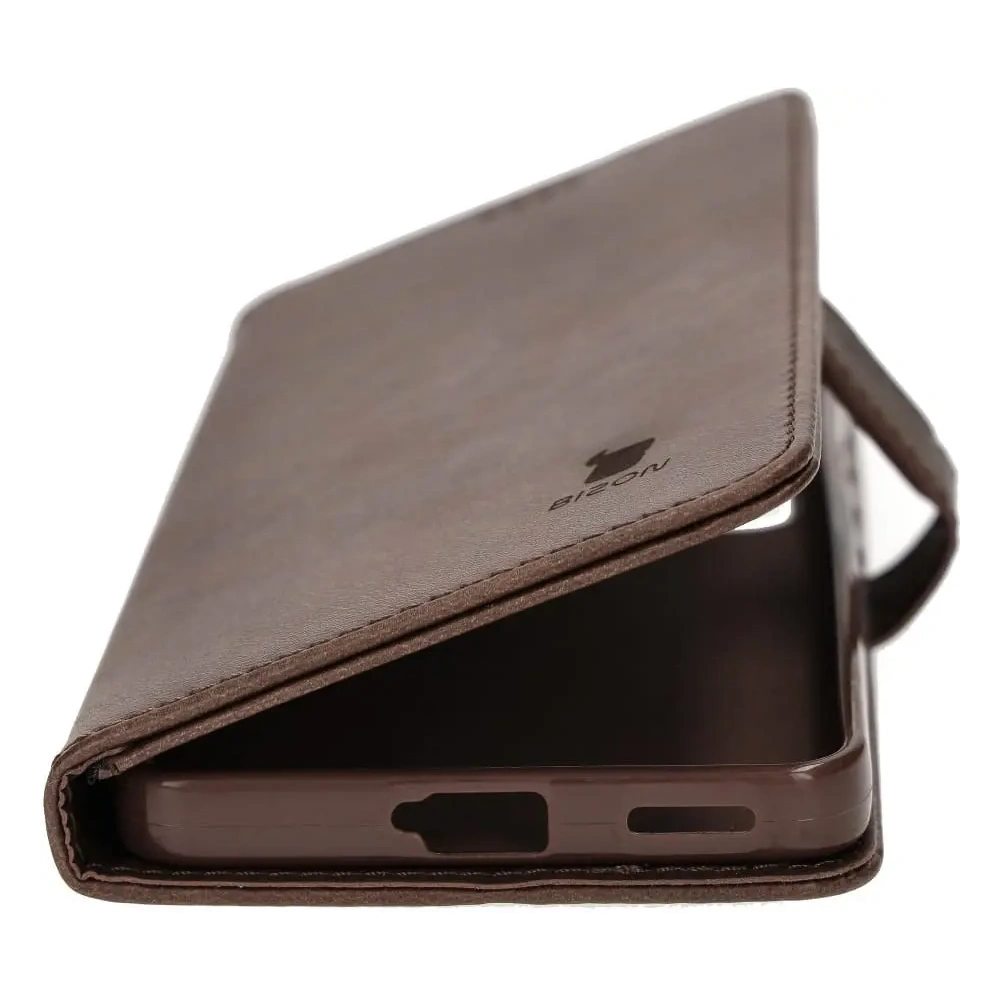 Etui Bizon Case Wallet do Xiaomi 12 Lite ciemnobrązowe