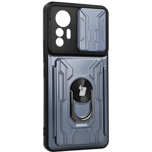 Kup Bizon Case Camshield Kartensteckplatz Ring Xiaomi 12 Lite grau - BIZ1913 - {ean13} - Sklep Home Screen