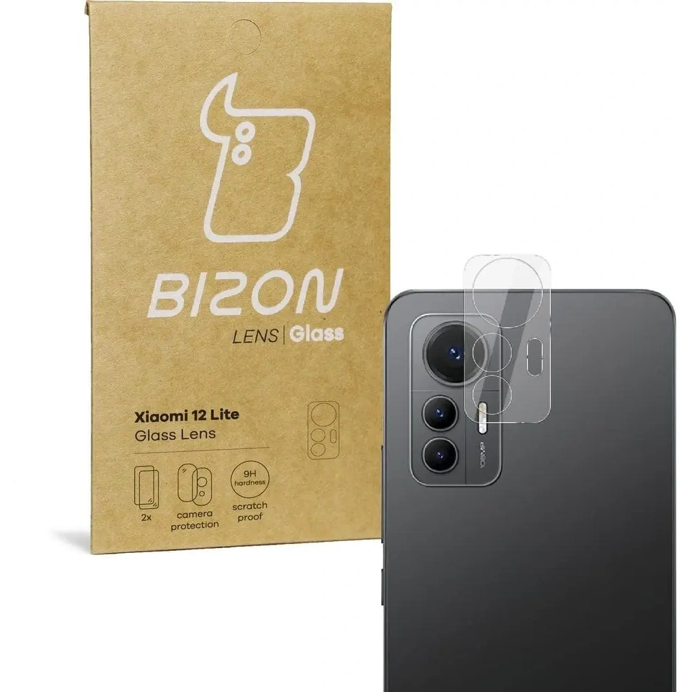 Szkło na aparat Bizon Glass Lens do Xiaomi 12 Lite [2 PACK]