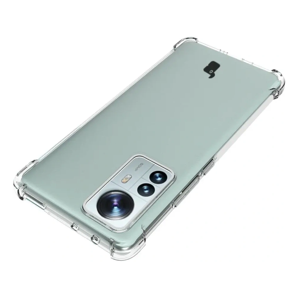 Etui + 2x folia + obiektyw Bizon Case Clear Pack do Xiaomi 12 Pro przezroczyste