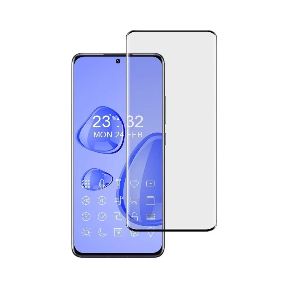 Szkło hartowane Bizon Glass Edge 3D - [2 PACK] + ochrona na obiektyw Xiaomi 12 / 12X czarne
