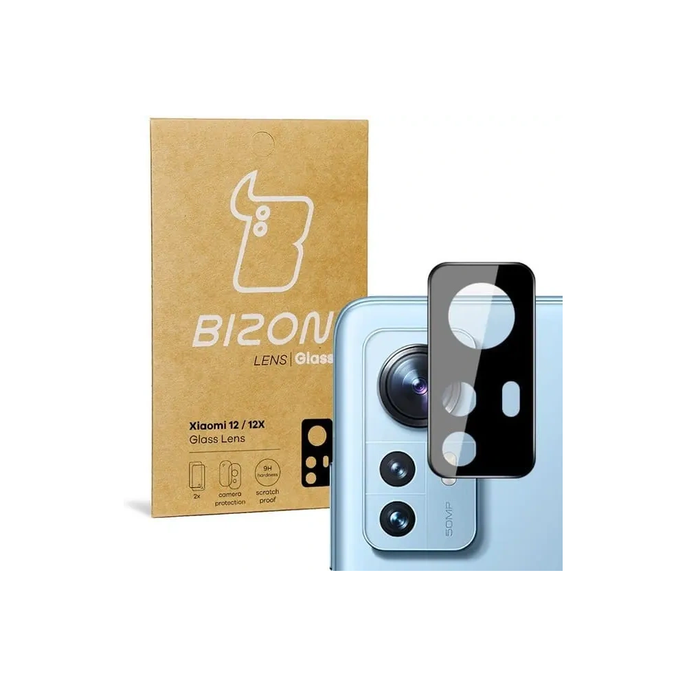 Szkło na aparat Bizon Glass Lens do Xiaomi 12/ 12X [2 PACK]
