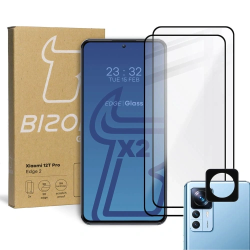 Kup 2x Sklo na displej + sklo na fotoaparát BIZON Edge 2 do Xiaomi 12T Pro - BIZ1940 - {ean13} - Sklep Home Screen