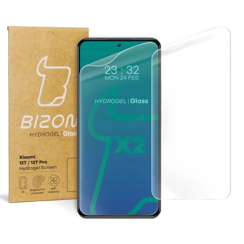 Kup Bizon Glass Hydrogel Xiaomi 12T / 12T Pro [2 CSOMAG] - BIZ1945 - {ean13} - Sklep Home Screen