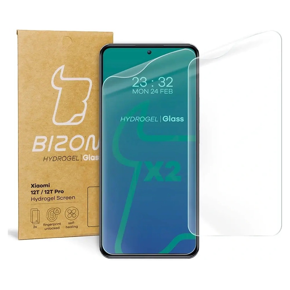 Folia hydrożelowa na ekran Bizon Glass Hydrogel do Xiaomi 12T / 12T Pro [2 PACK]