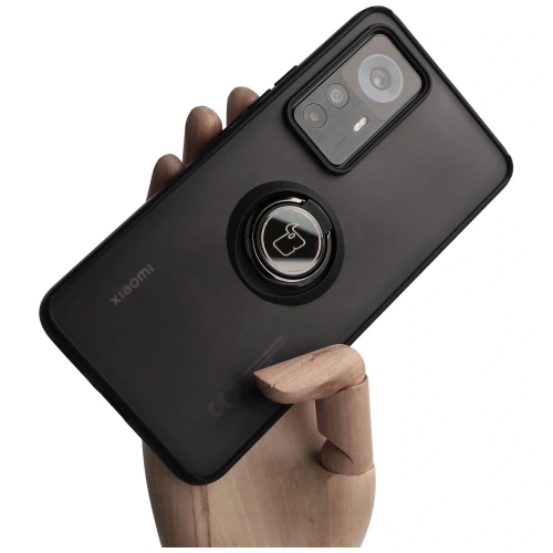 Buy Bizon Case Hybrid Ring Xiaomi 12T / 12T Pro smoky with a black frame - BIZ1946 - {ean13} - Home Screen Store Europe