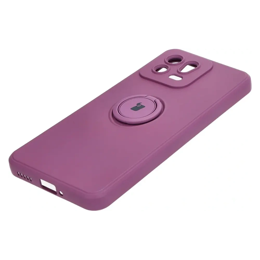 Etui Bizon Case Silicone Ring Sq do Xiaomi 13 ciemnofioletowe