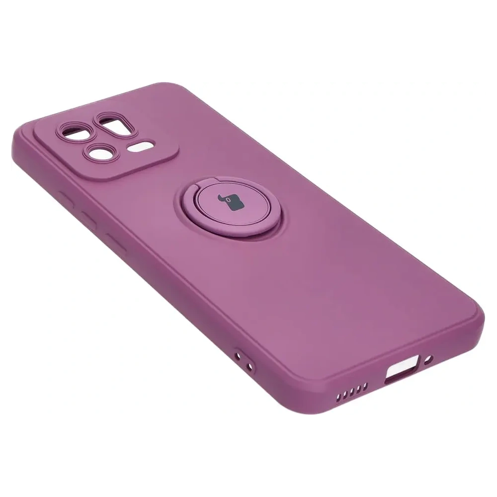 Etui Bizon Case Silicone Ring Sq do Xiaomi 13 ciemnofioletowe