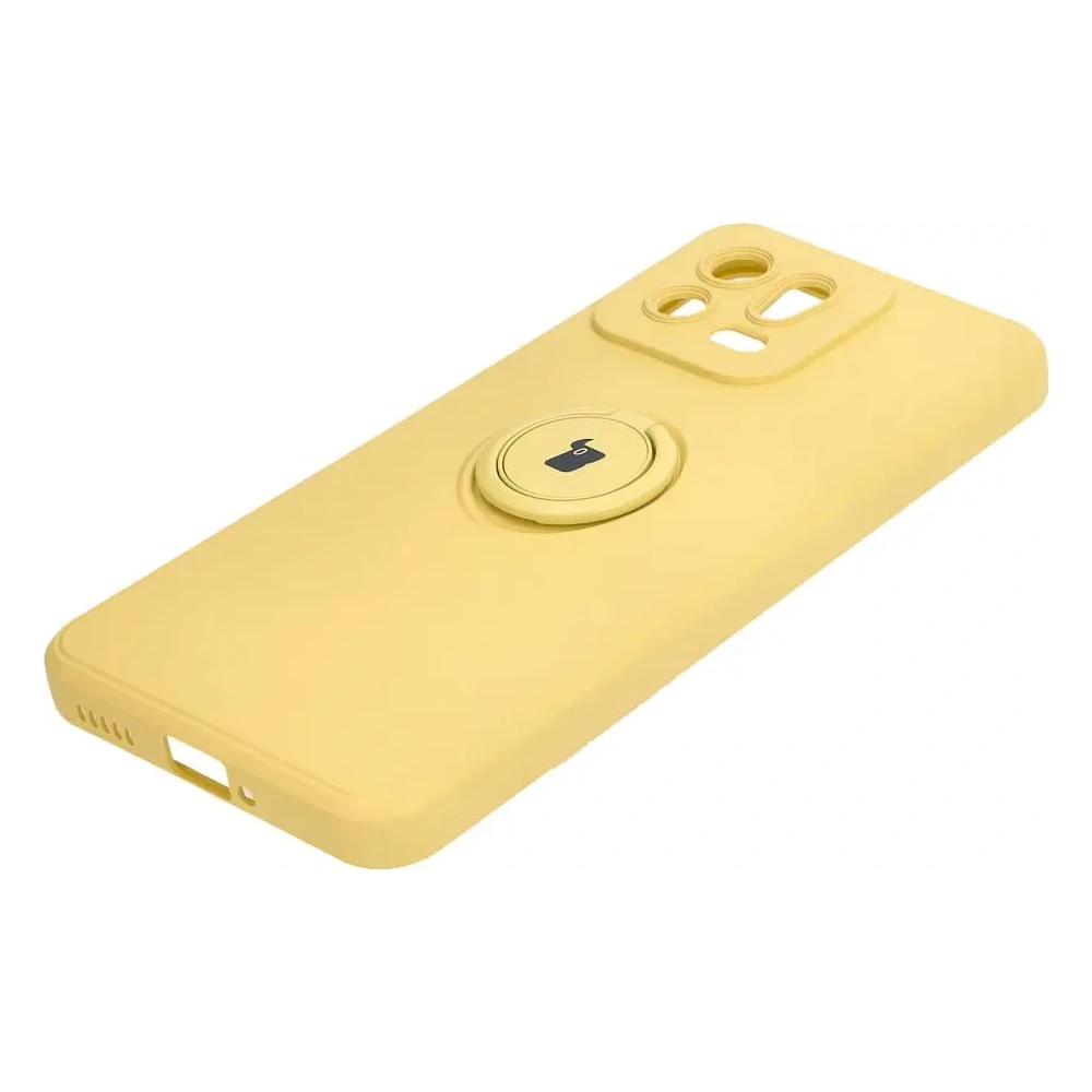 Etui Bizon Case Silicone Ring Sq do Xiaomi 13 żółte