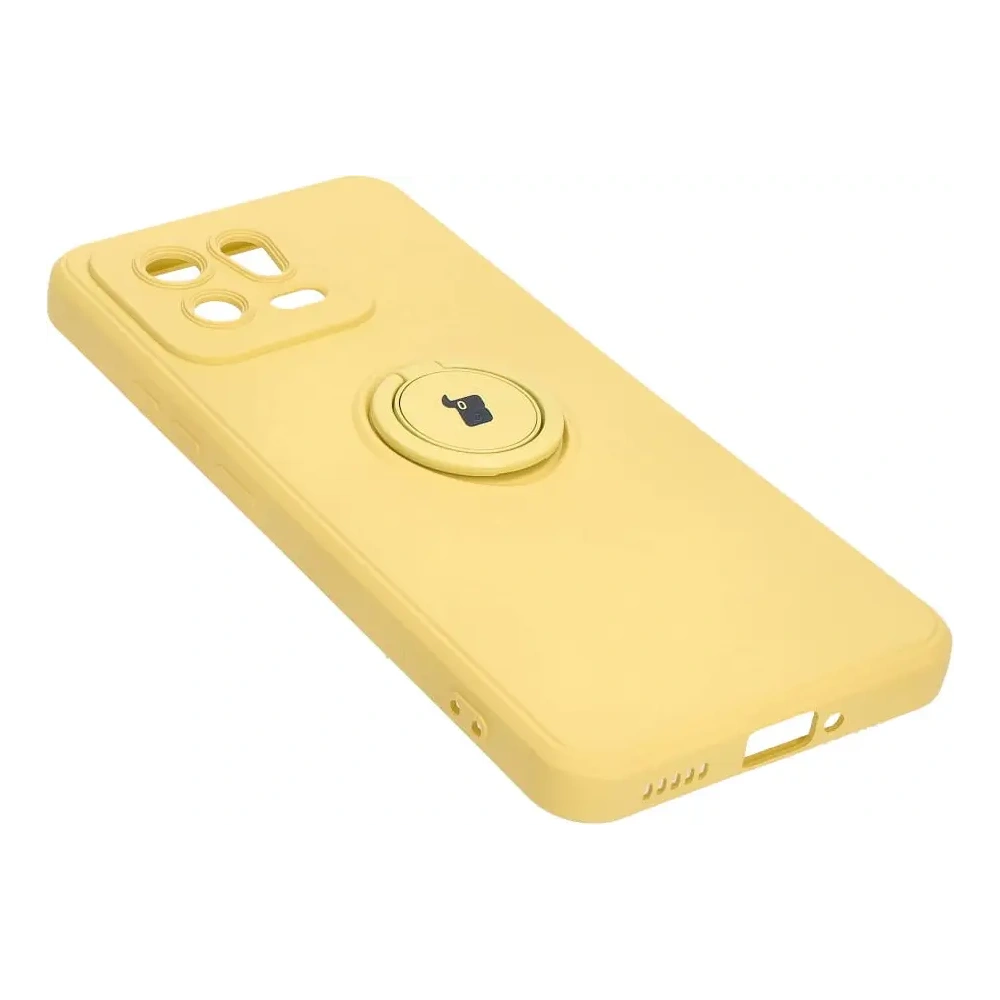 Etui Bizon Case Silicone Ring Sq do Xiaomi 13 żółte
