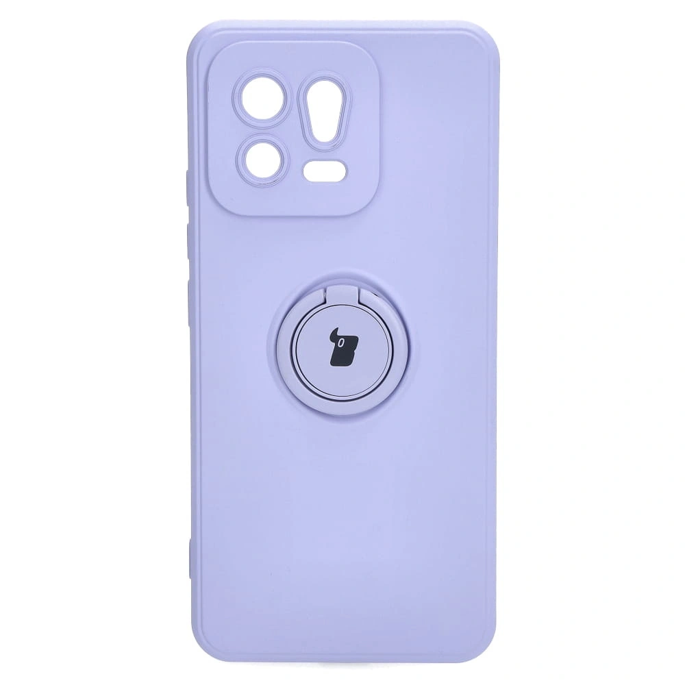 Etui Bizon Case Silicone Ring Sq do Xiaomi 13 jasnofioletowe
