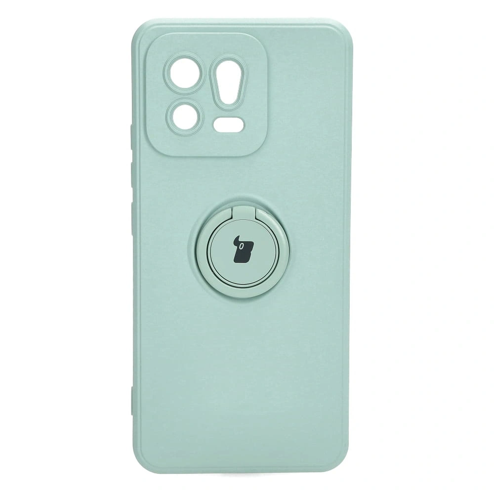 Etui Bizon Case Silicone Ring Sq do Xiaomi 13 turkusowe