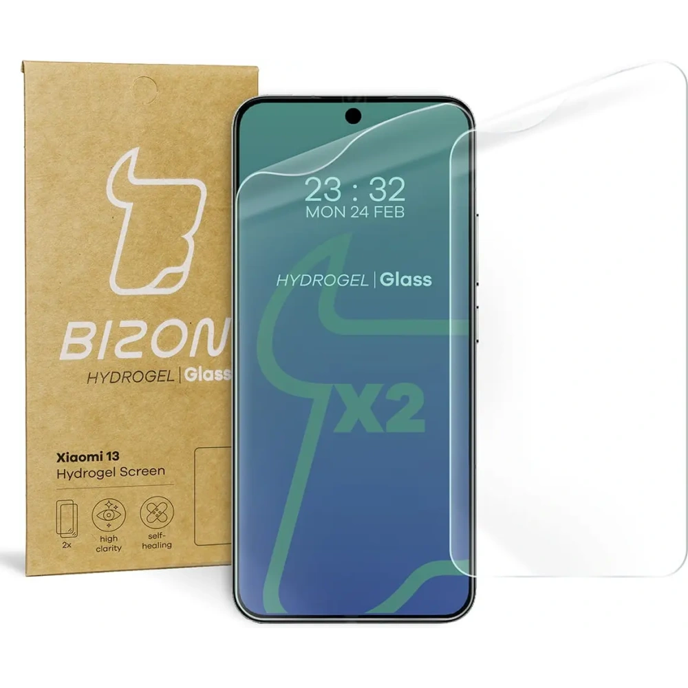 Folia hydrożelowa na ekran Bizon Glass Hydrogel do Xiaomi 13 / Xiaomi 14 [2 PACK]