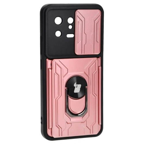 Kup Etui Bizon Case Camshield Card Slot Ring do Xiaomi 13 jasnoróżowe - BIZ1963 - {ean13} - Sklep Home Screen