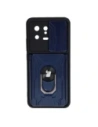 Etui Bizon Case Camshield Card Slot Ring do Xiaomi 13 granatowe
