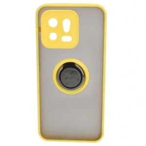 Kup Etui z uchwytem na palec Bizon Case Hybrid Ring do Xiaomi 13 przydymione z żółtą ramką - BIZ1968 - {ean13} - Sklep Home Screen