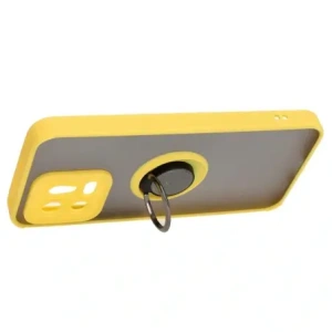 Bizon Case Hybrid Ring Xiaomi 13 smoky with a yellow frame