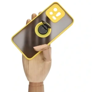 Kup Etui z uchwytem na palec Bizon Case Hybrid Ring do Xiaomi 13 przydymione z żółtą ramką - BIZ1968 - {ean13} - Sklep Home Screen
