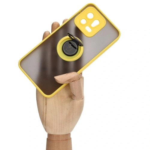 Buy Bizon Case Hybrid Ring Xiaomi 13 smoky with a yellow frame - BIZ1968 - {ean13} - Home Screen Store Europe