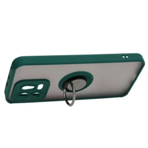 Kup Etui z uchwytem na palec Bizon Case Hybrid Ring do Xiaomi 13 przydymione z ciemnozieloną ramką - BIZ1970 - {ean13} - Sklep Home Screen