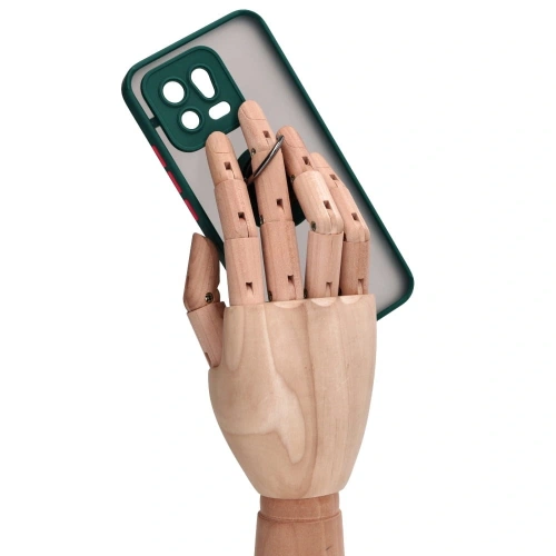 Kup Etui s úchytem na prst Bizon Case Hybrid Ring do Xiaomi 13 kouřové s tmavě zeleným rámečkem - BIZ1970 - {ean13} - Sklep Home Screen