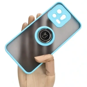 Kup Etui z uchwytem na palec Bizon Case Hybrid Ring do Xiaomi 13 przydymione z jasnoniebieską ramką - BIZ1971 - {ean13} - Sklep Home Screen