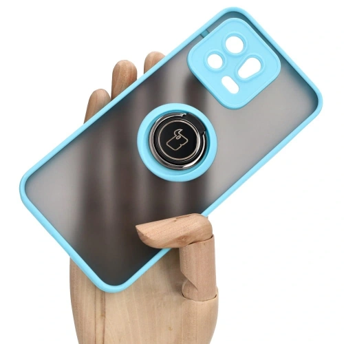 Kup Bizon Case Hybrid Ring Xiaomi 13 fumuriu cu un cadru bleu deschis - BIZ1971 - {ean13} - Sklep Home Screen