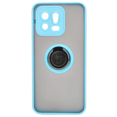 Kup Etui z uchwytem na palec Bizon Case Hybrid Ring do Xiaomi 13 przydymione z jasnoniebieską ramką - BIZ1971 - {ean13} - Sklep Home Screen