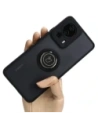 Etui z uchwytem na palec Bizon Case Hybrid Ring do Xiaomi 13 Lite dýmové s černým rámečkem
