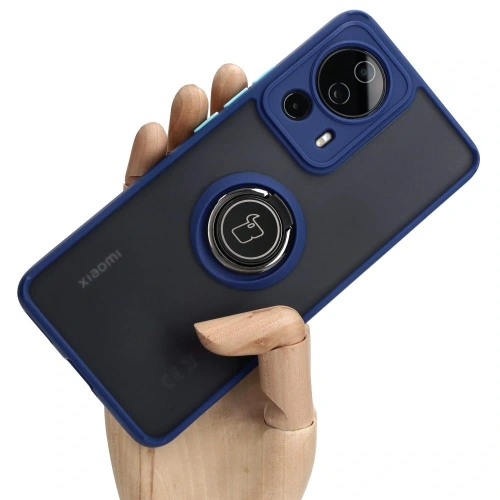 Kup Etui z uchwytem na palec Bizon Case Hybrid Ring do Xiaomi 13 Lite przydymione z granatową ramką - BIZ1977 - {ean13} - Sklep Home Screen