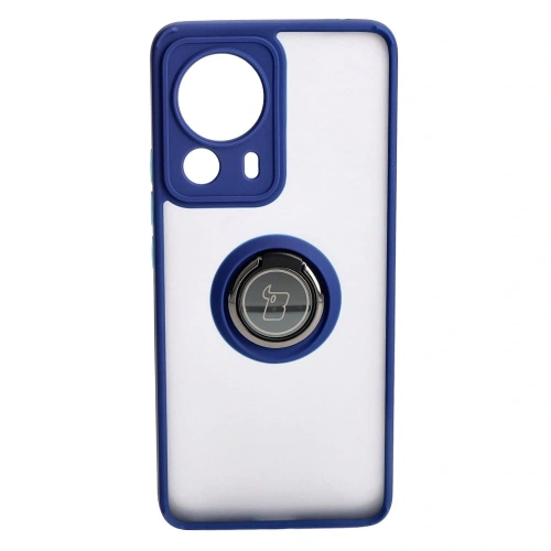 Kup Etui s úchopem na prst Bizon Case Hybrid Ring pro Xiaomi 13 Lite kouřové s modrým rámečkem - BIZ1977 - {ean13} - Sklep Home Screen
