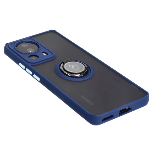 Buy Bizon Case Hybrid Ring Xiaomi 13 Lite smoky with a navy blue frame - BIZ1977 - {ean13} - Home Screen Store Europe