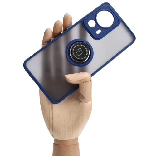 Kup Etui s úchopem na prst Bizon Case Hybrid Ring pro Xiaomi 13 Lite kouřové s modrým rámečkem - BIZ1977 - {ean13} - Sklep Home Screen