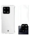 Etui + 2x folia + obiektyw Bizon Case Clear Pack do Xiaomi 13 Pro przezroczyste