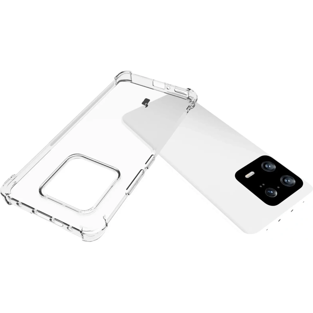 Etui + 2x folia + obiektyw Bizon Case Clear Pack do Xiaomi 13 Pro przezroczyste