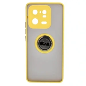 Kup Etui z uchwytem na palec Bizon Case Hybrid Ring do Xiaomi 13 Pro przydymione z żółtą ramką - BIZ1982 - {ean13} - Sklep Home Screen