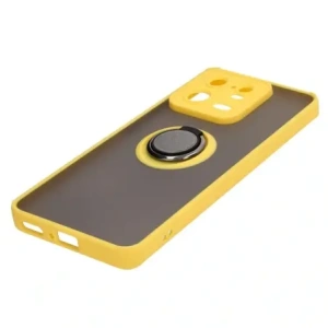 Kup Etui z uchwytem na palec Bizon Case Hybrid Ring do Xiaomi 13 Pro przydymione z żółtą ramką - BIZ1982 - {ean13} - Sklep Home Screen