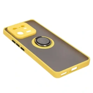 Kup Etui z uchwytem na palec Bizon Case Hybrid Ring do Xiaomi 13 Pro przydymione z żółtą ramką - BIZ1982 - {ean13} - Sklep Home Screen