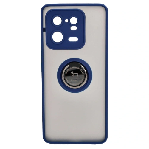 Kup Etui s úchytem na prst Bizon Case Hybrid Ring pro Xiaomi 13 Pro kouřové s modrým rámečkem - BIZ1983 - {ean13} - Sklep Home Screen