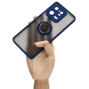 Kup Etui z uchwytem na palec Bizon Case Hybrid Ring do Xiaomi 13 Pro przydymione z granatową ramką - BIZ1983 - {ean13} - Sklep Home Screen