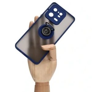 Kup Etui z uchwytem na palec Bizon Case Hybrid Ring do Xiaomi 13 Pro przydymione z granatową ramką - BIZ1983 - {ean13} - Sklep Home Screen