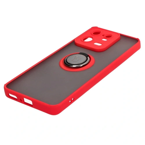 Buy Bizon Case Hybrid Ring Xiaomi 13 Pro smoky with a red frame - BIZ1984 - {ean13} - Home Screen Store Europe