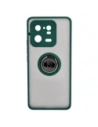 Buy Bizon Case Hybrid Ring Xiaomi 13 Pro smoky with a dark green frame - BIZ1988 - {ean13} - Home Screen Store Europe
