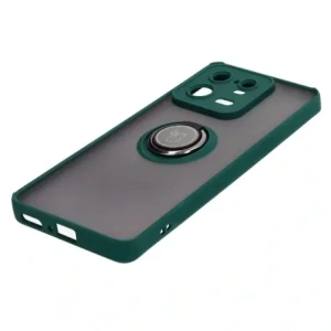 Kup Etui z uchwytem na palec Bizon Case Hybrid Ring do Xiaomi 13 Pro przydymione z ciemnozieloną ramką - BIZ1988 - {ean13} - Sklep Home Screen