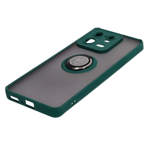 Buy Bizon Case Hybrid Ring Xiaomi 13 Pro smoky with a dark green frame - BIZ1988 - {ean13} - Home Screen Store Europe